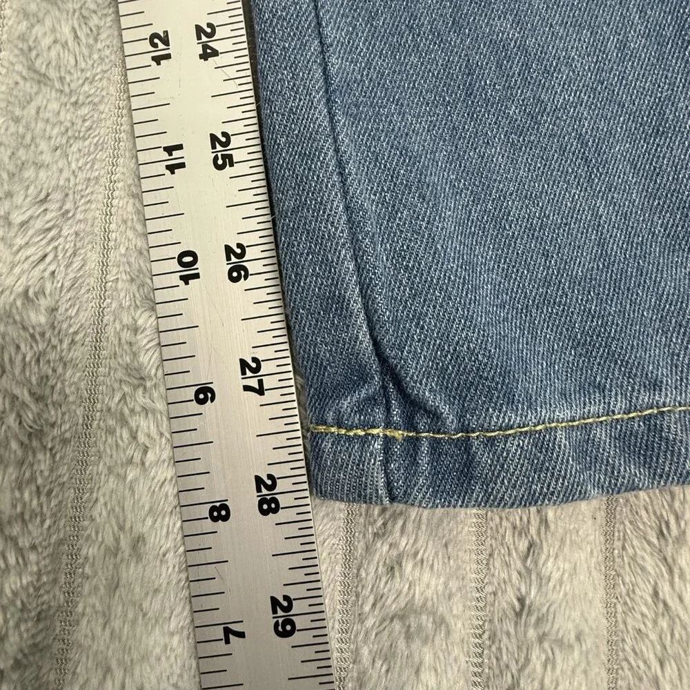 Y2K Cargo‎ Jeans Womens Small 26x28 Blue Relaxed Straight Leg High Rise Utility